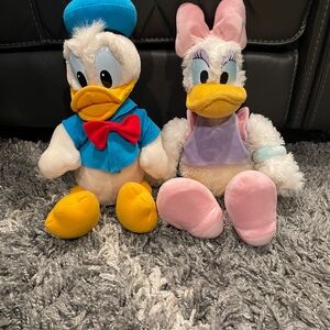 Disney Donald Daisy Duck Plush Dolls Toy Disney World Exclusive Vintage 14” 18”